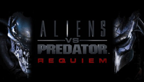 Aliens vs. Predator Requiem title screen for PSP